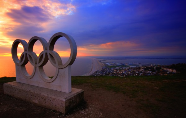 What is represented through the five olympic rings ?