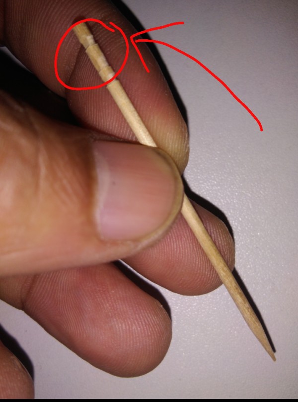 Why toothpick has circular design shape at one side?